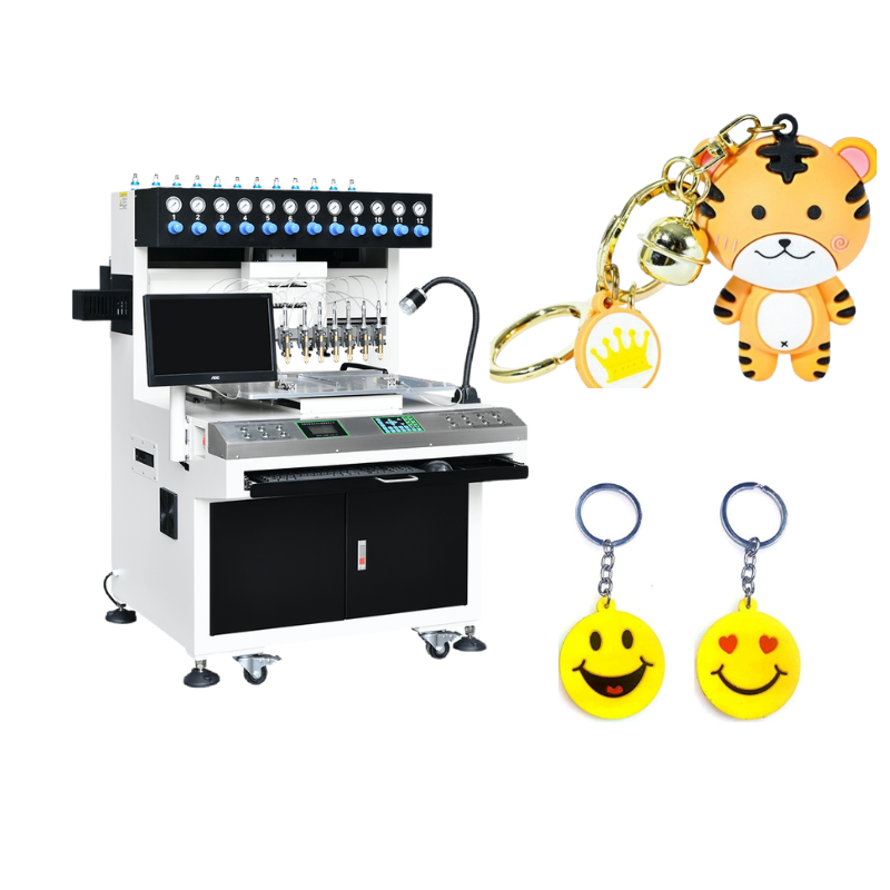 smiley وجه ناعم PVC keychain ملء آلة